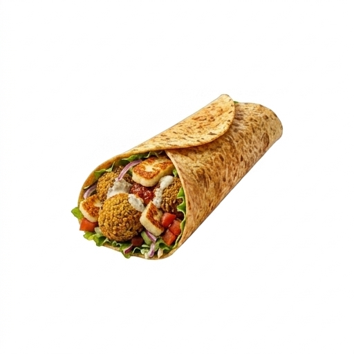 Falafel och halloumi