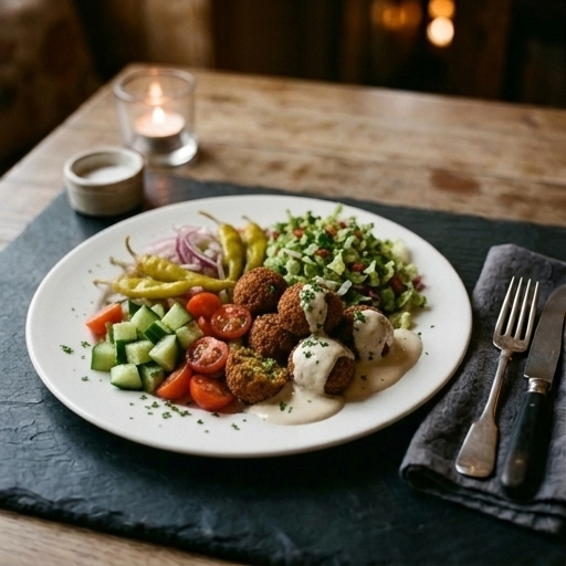 Vegansk Falafel Tallrik