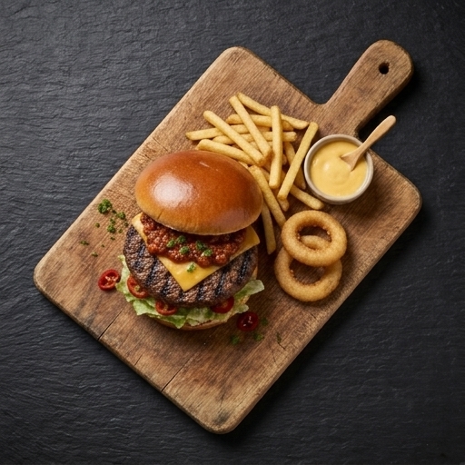 Kolgrillad Hamburgare med Chili