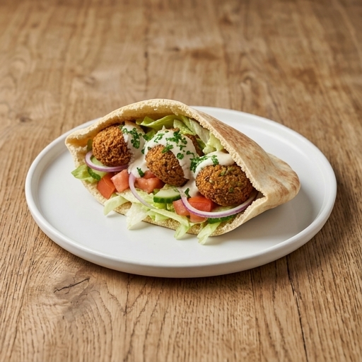 Falafel i pitabröd