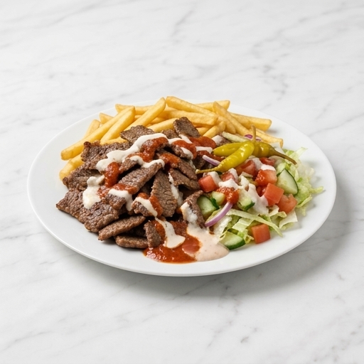 Kebabtallrik med pommes