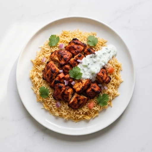 1. Chicken over rice