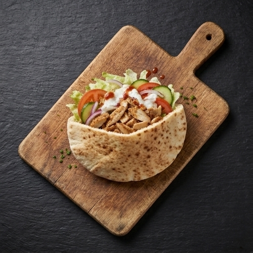 Kyckling kebab pitabröd