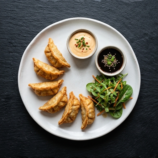 Friterade Dumplings Kyckling