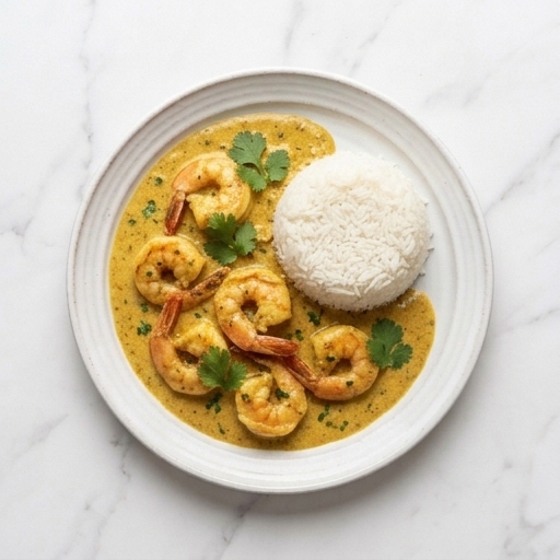 Jätteräkor Malai Curry