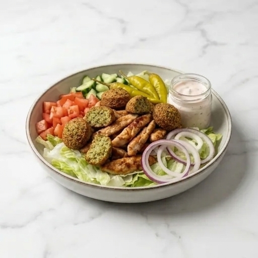 Kebab-och falafelsallad