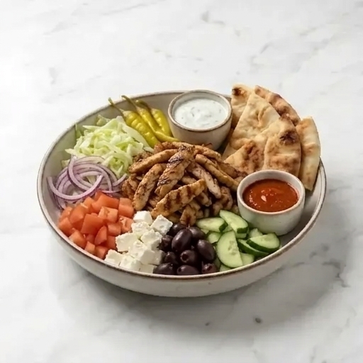 Kycklingkebabsallad