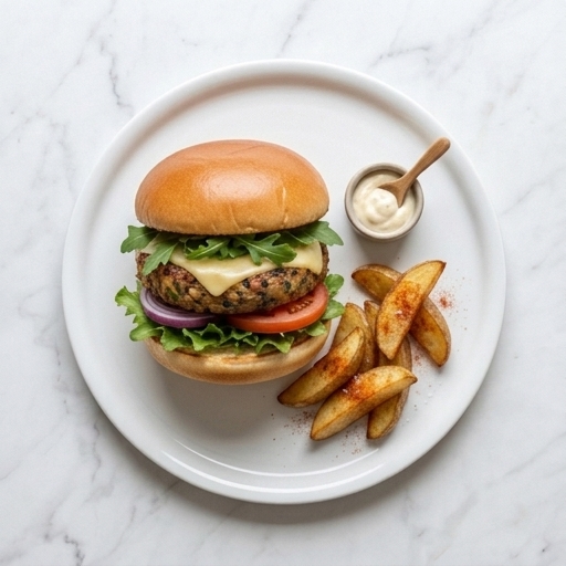 Vegansk Hamburgare