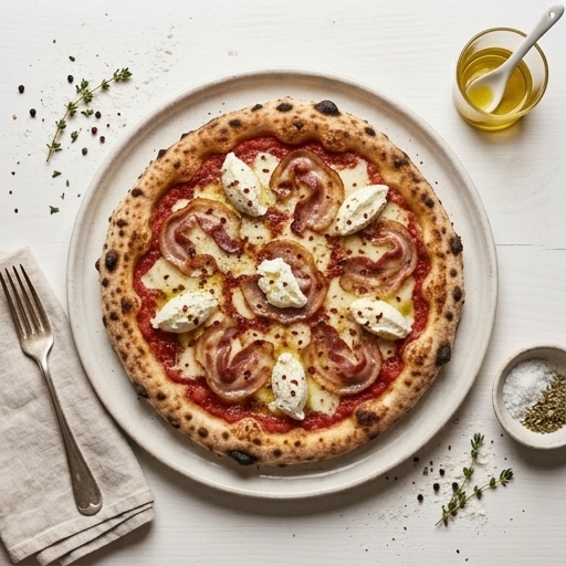 Pizza Pancetta con Mascarpone