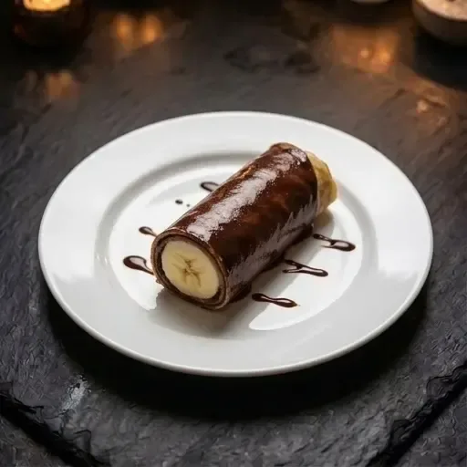 Chokolade med banan-rulle