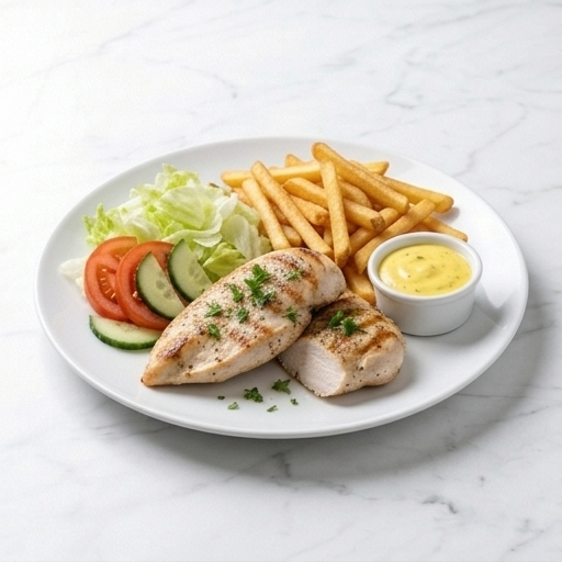 Kycklingfilé med Pommes