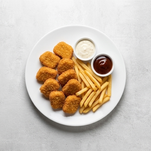 Chicken Nuggets med Pommes