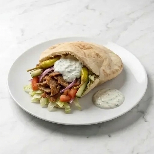 Kycklingkebab i Pitabröd