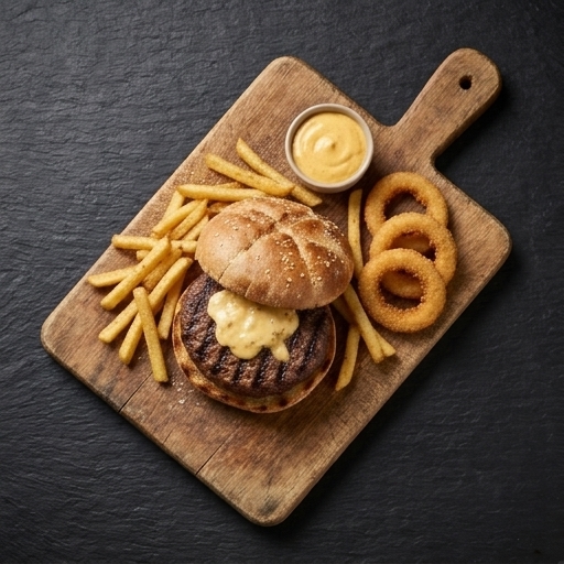 Kolgrillad Hamburgare med Vitlök
