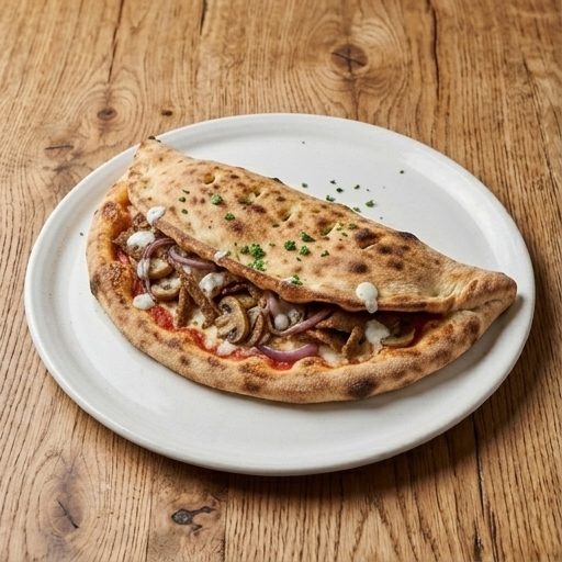 Inbakad Kebab pizza