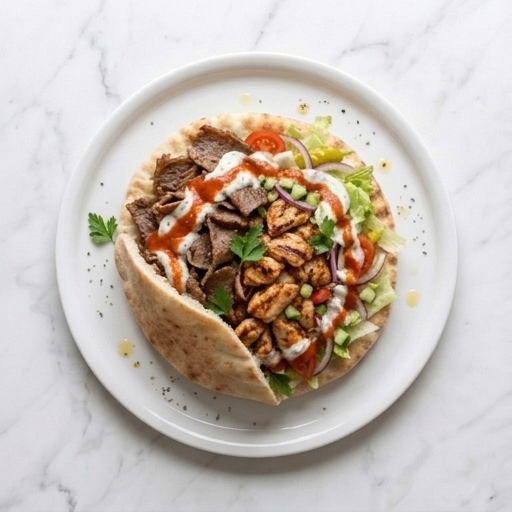 Nybakad bröd Kebab