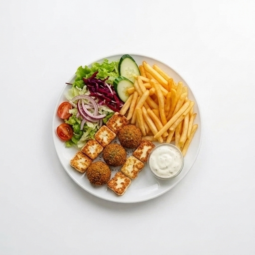 Falafel och halloumi