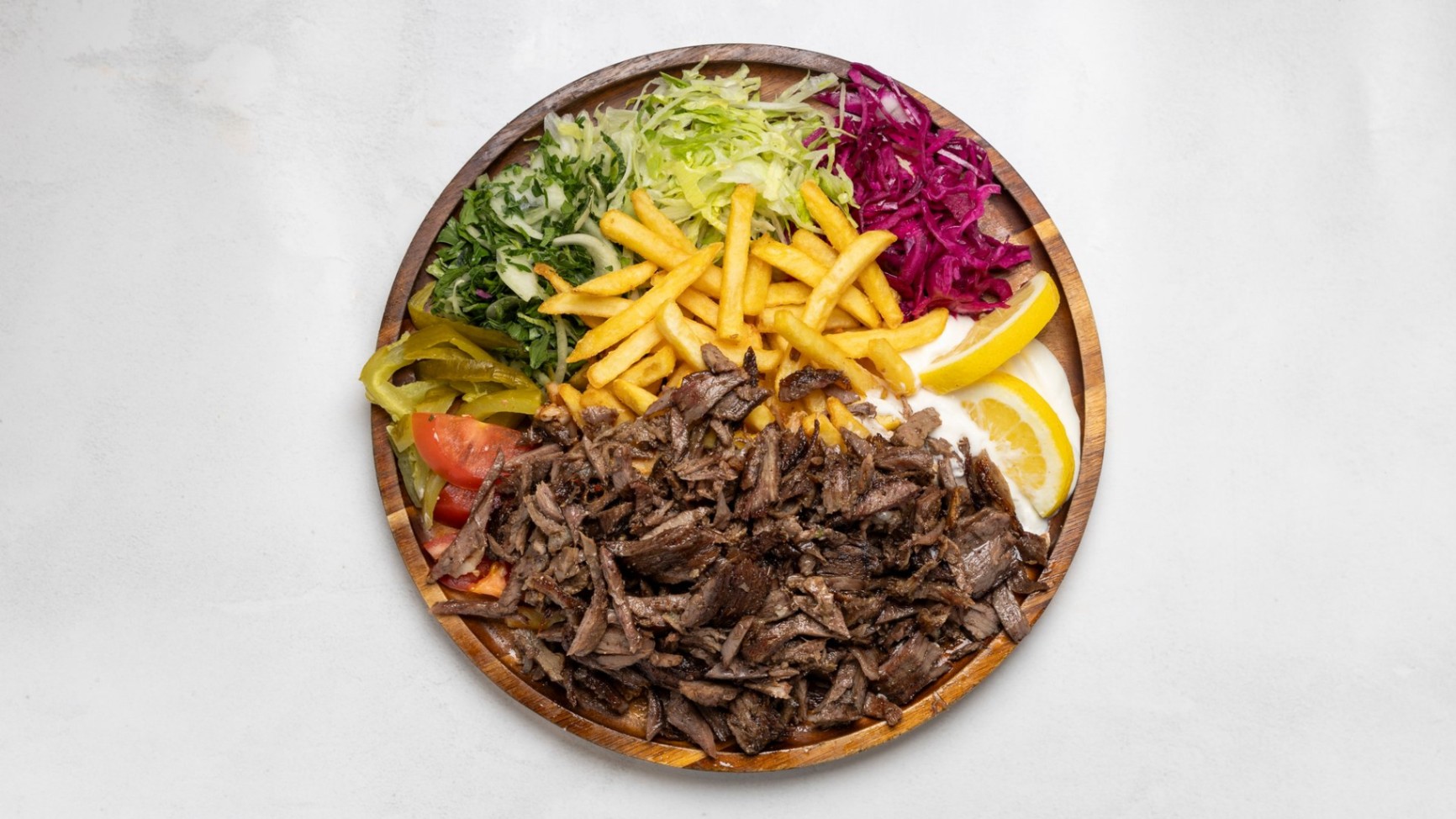 Shawarmatallrik med Pommes