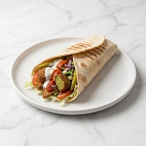 Kebab-och falafelrulle