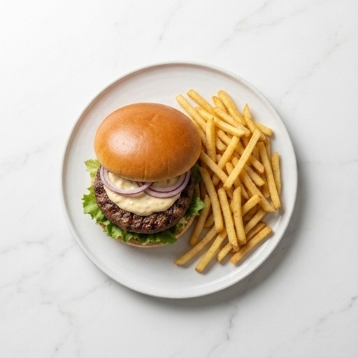 Hamburgare med Pommes