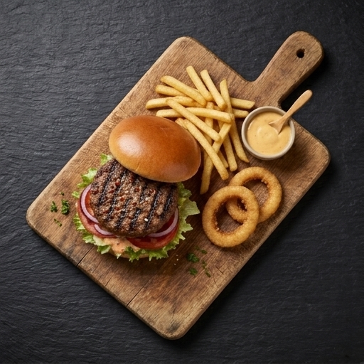 Kolgrillad Hamburgare Vitlök och Chili