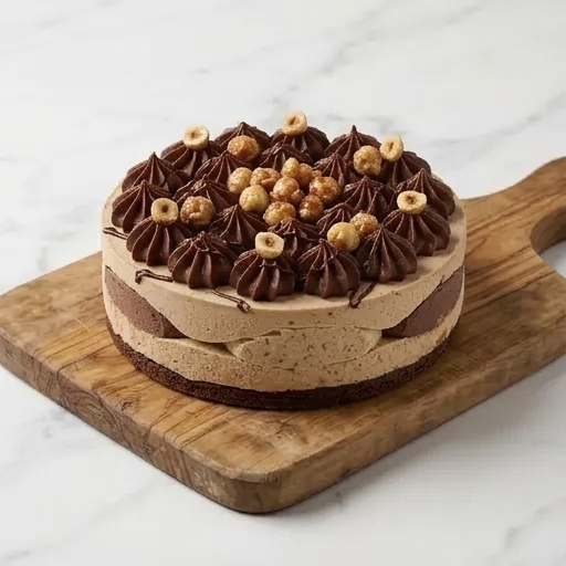 Gelatotårta Hasselnöt & Choklad