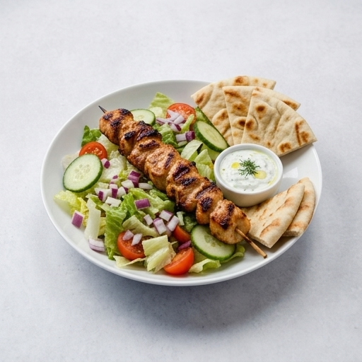 Kycklingspett sallad