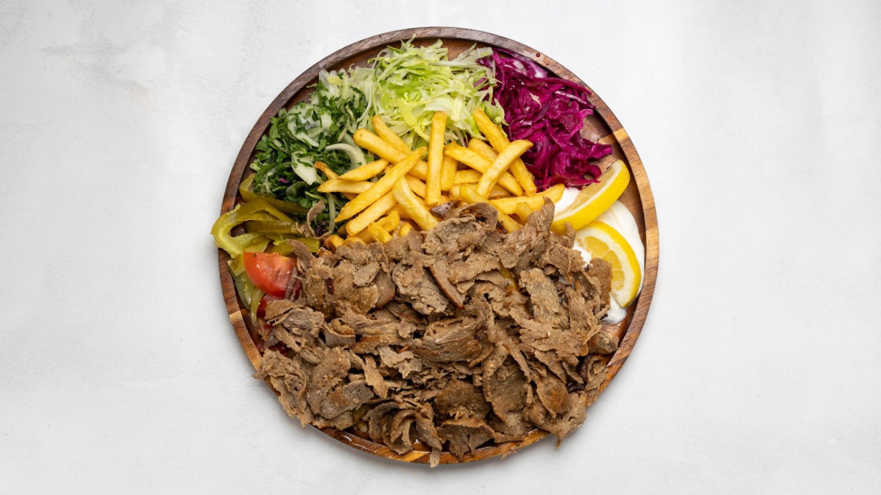 Kebabtallrik med Pommes