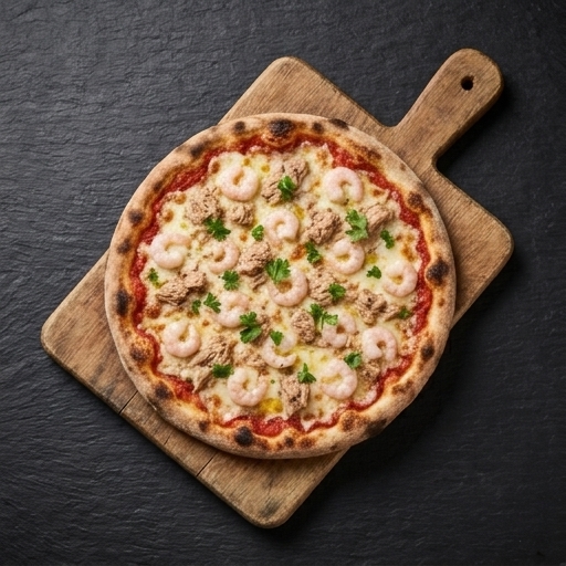 Tonfisk och Räkorpizza