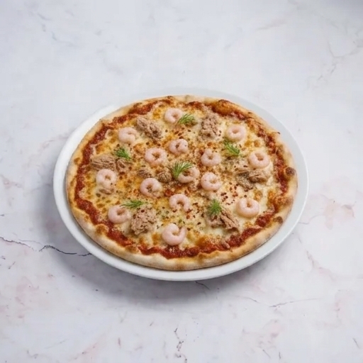 Tonfisk och Räkorpizza
