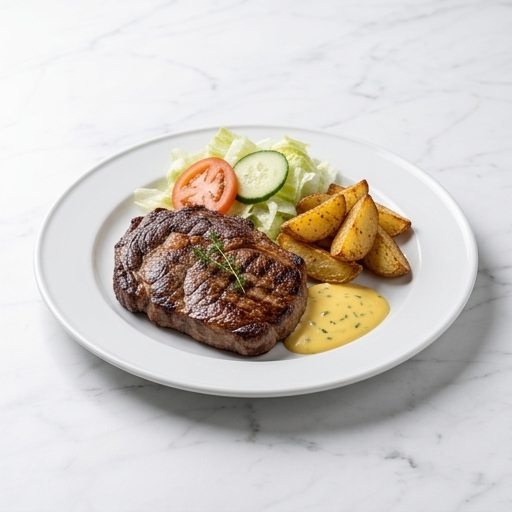 Entrecôte med Klyftpotatis