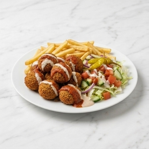 Falafeltallrik med pommes