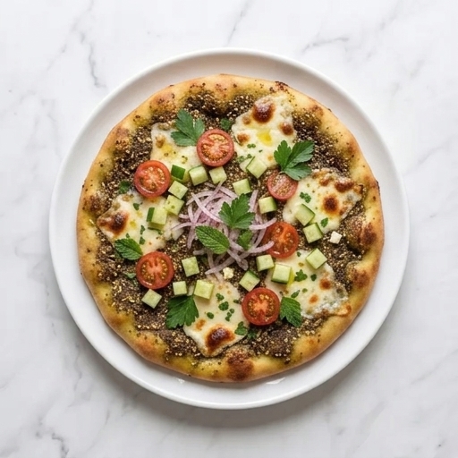 Vegansk Manaish Zaatar Ost