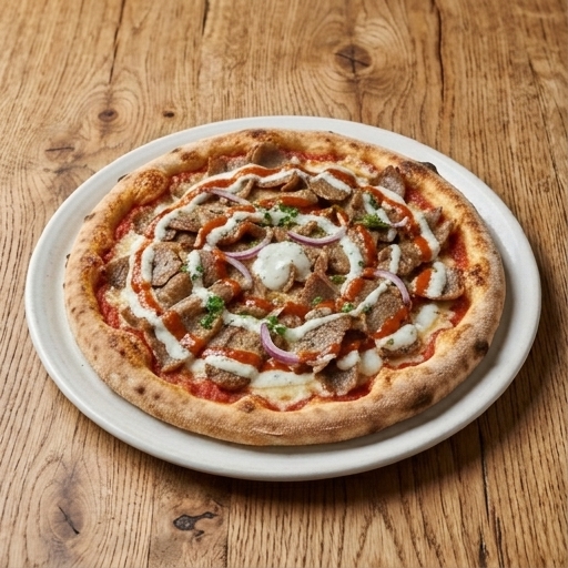 Kebab pizza