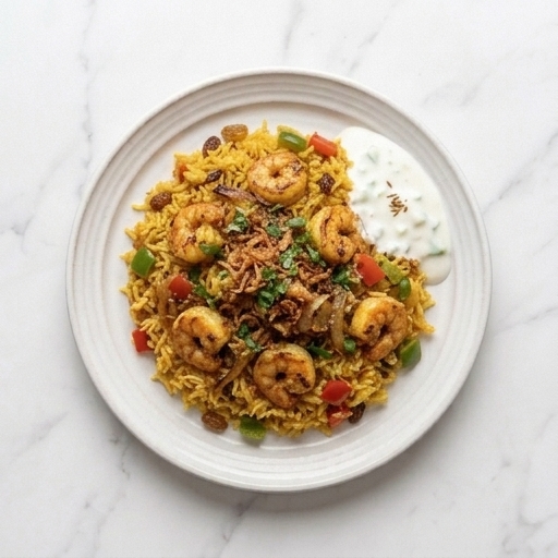 Jätteräkor Biryani